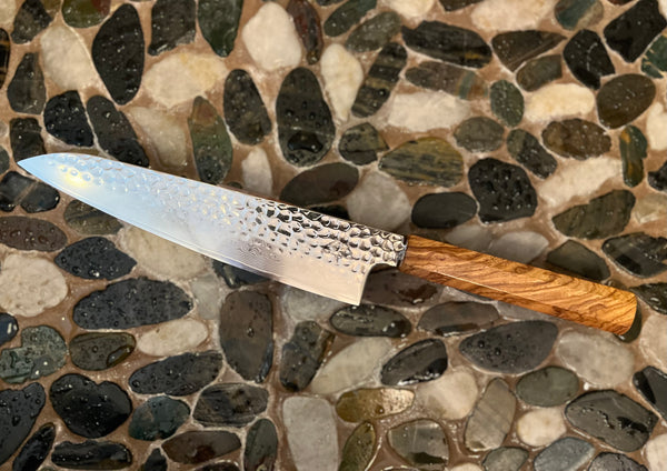 Hammer Pattern Damascus Gyoto Knife